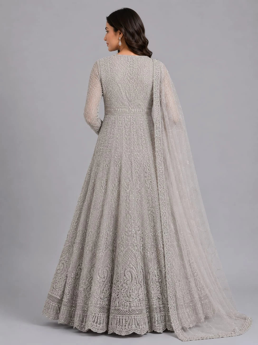 Grey Indo Western Dress