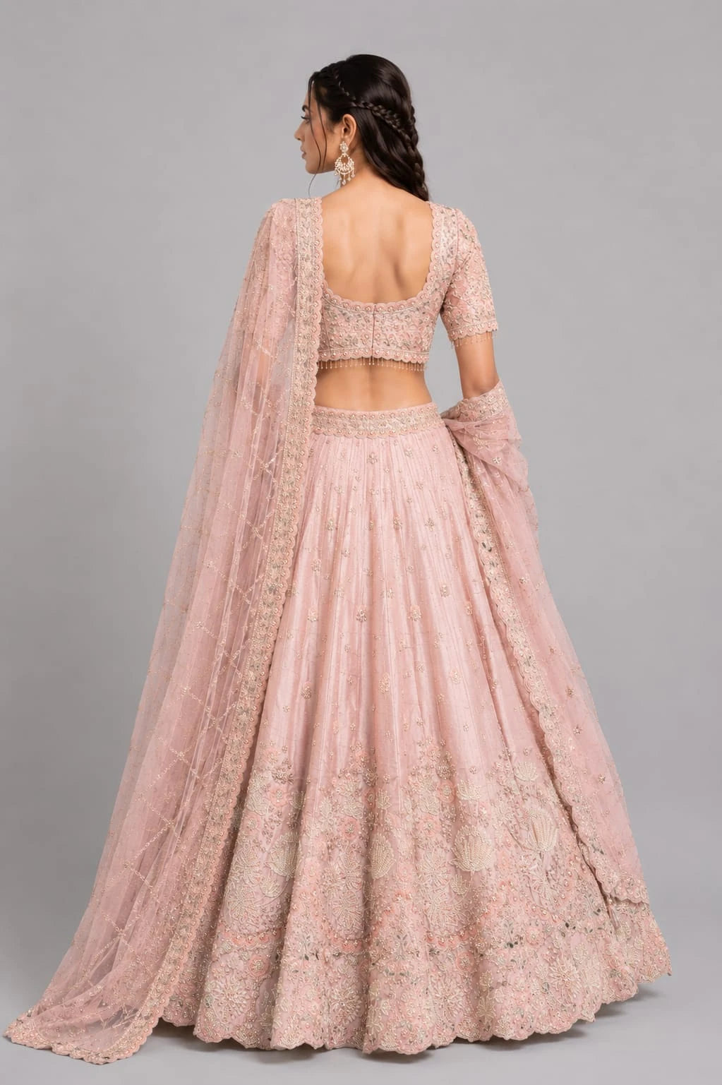 pastel pink lehenga
