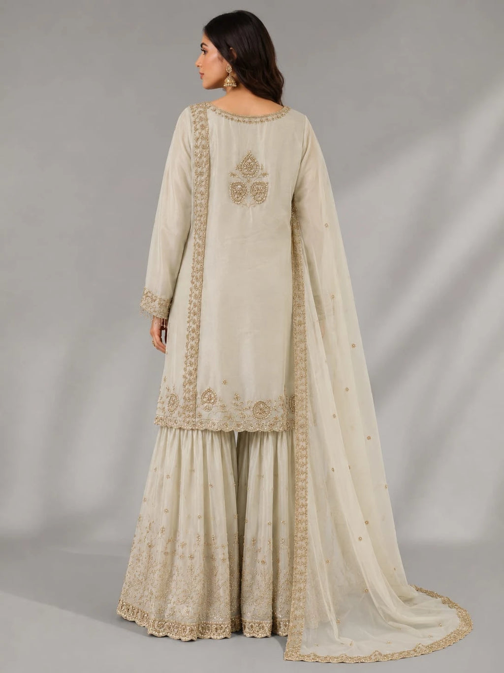 chikoo kurta sharara set