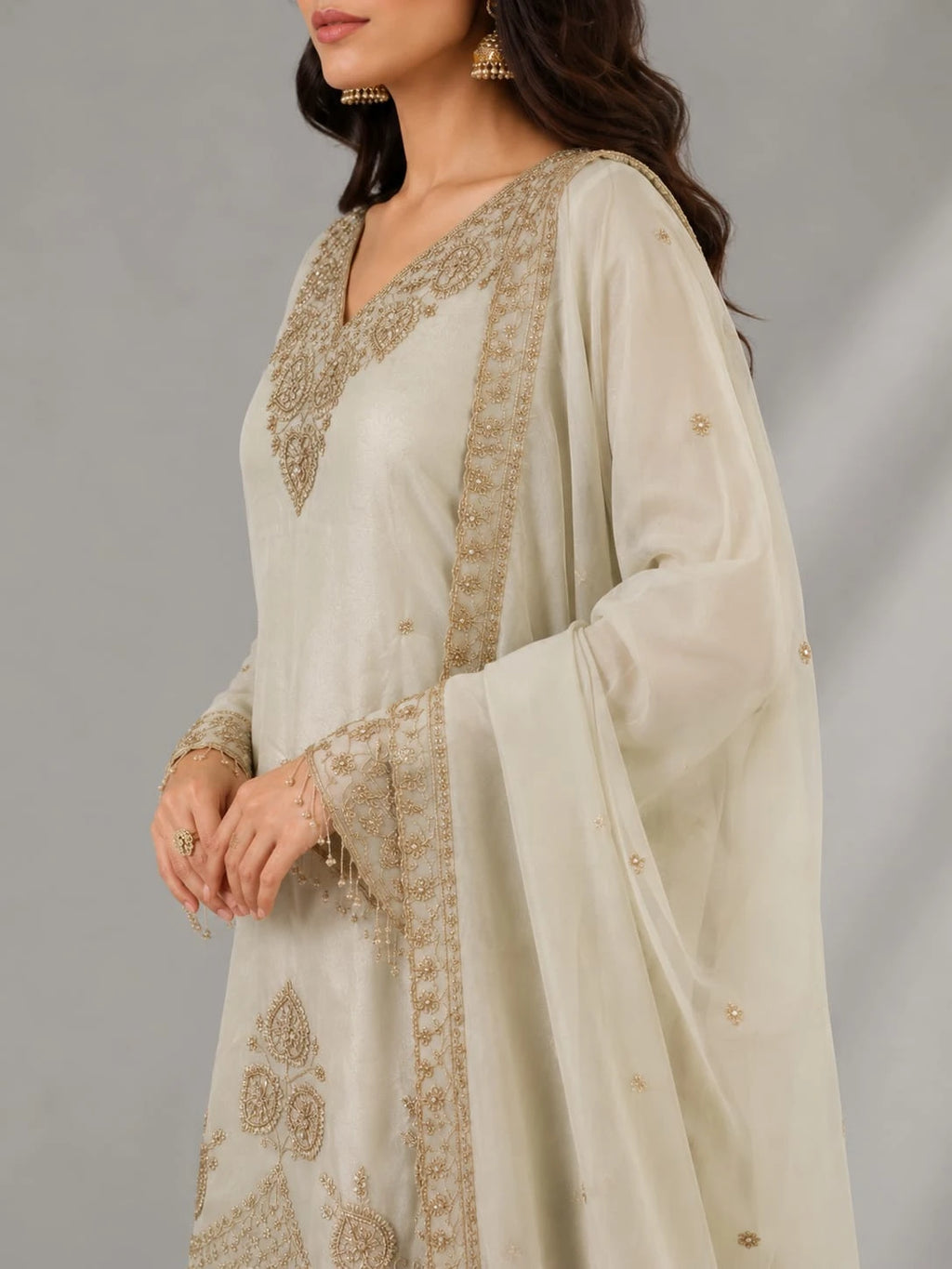 chikoo kurta sharara set