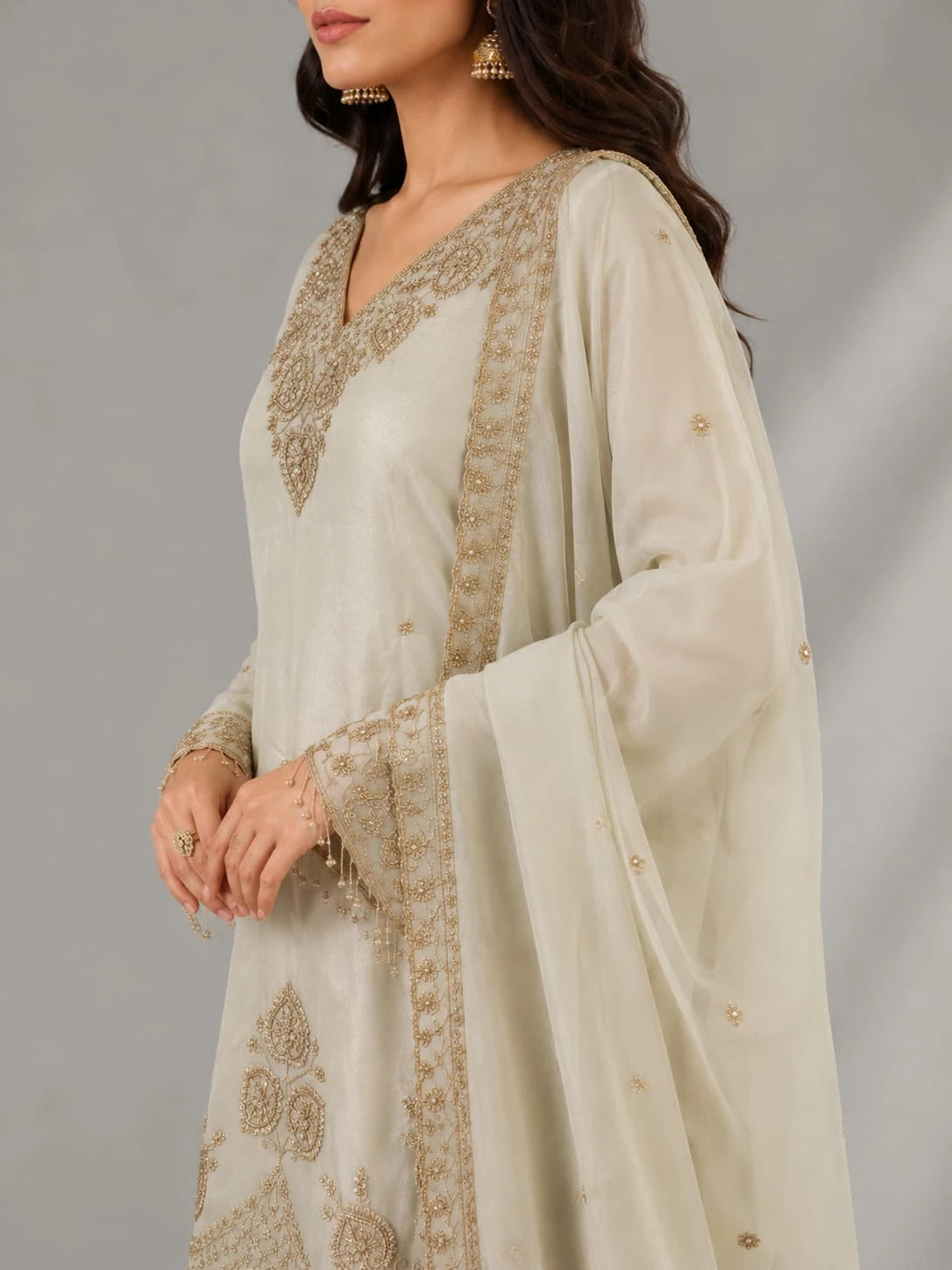 chikoo kurta sharara set
