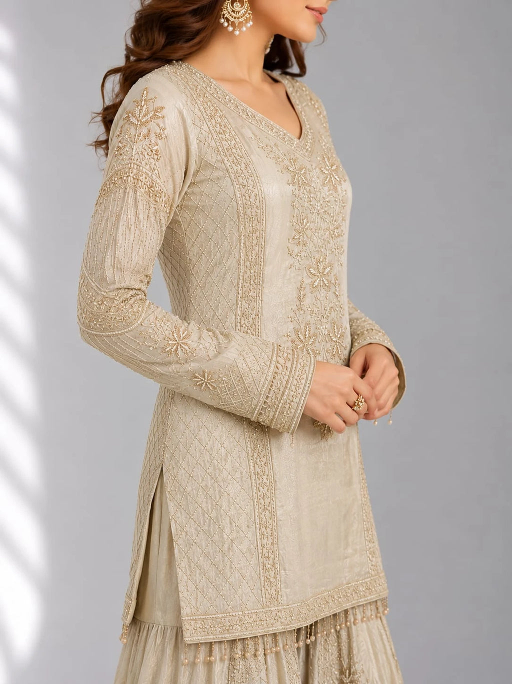 chikoo sharara suit