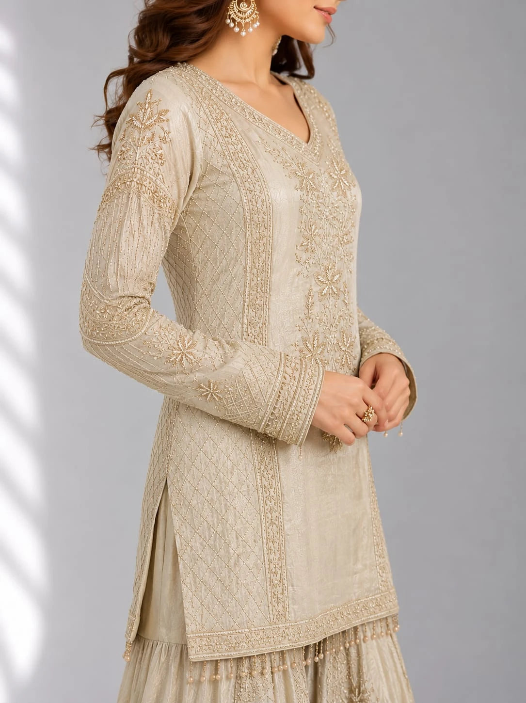 chikoo sharara suit