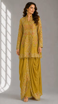 mustard dhoti set