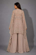 designer pink sharara outfit