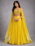 yellow haldi lehenga