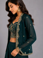 green sharara for women