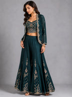 green sharara for women