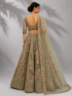 pista color lehenga