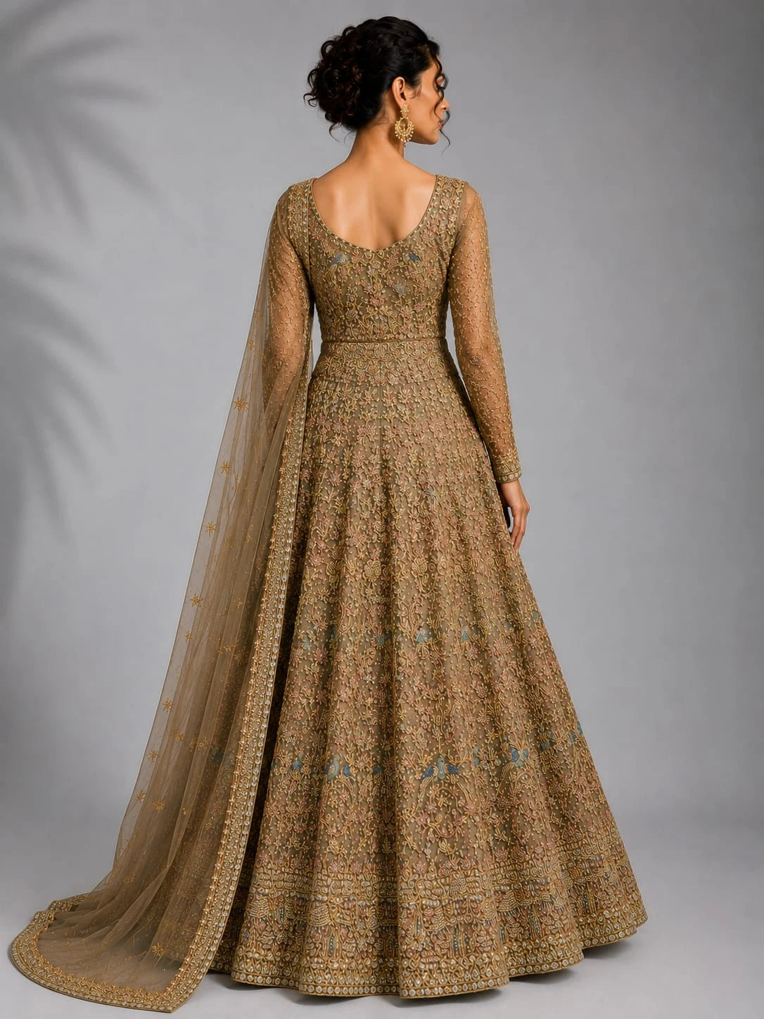 gold indo western