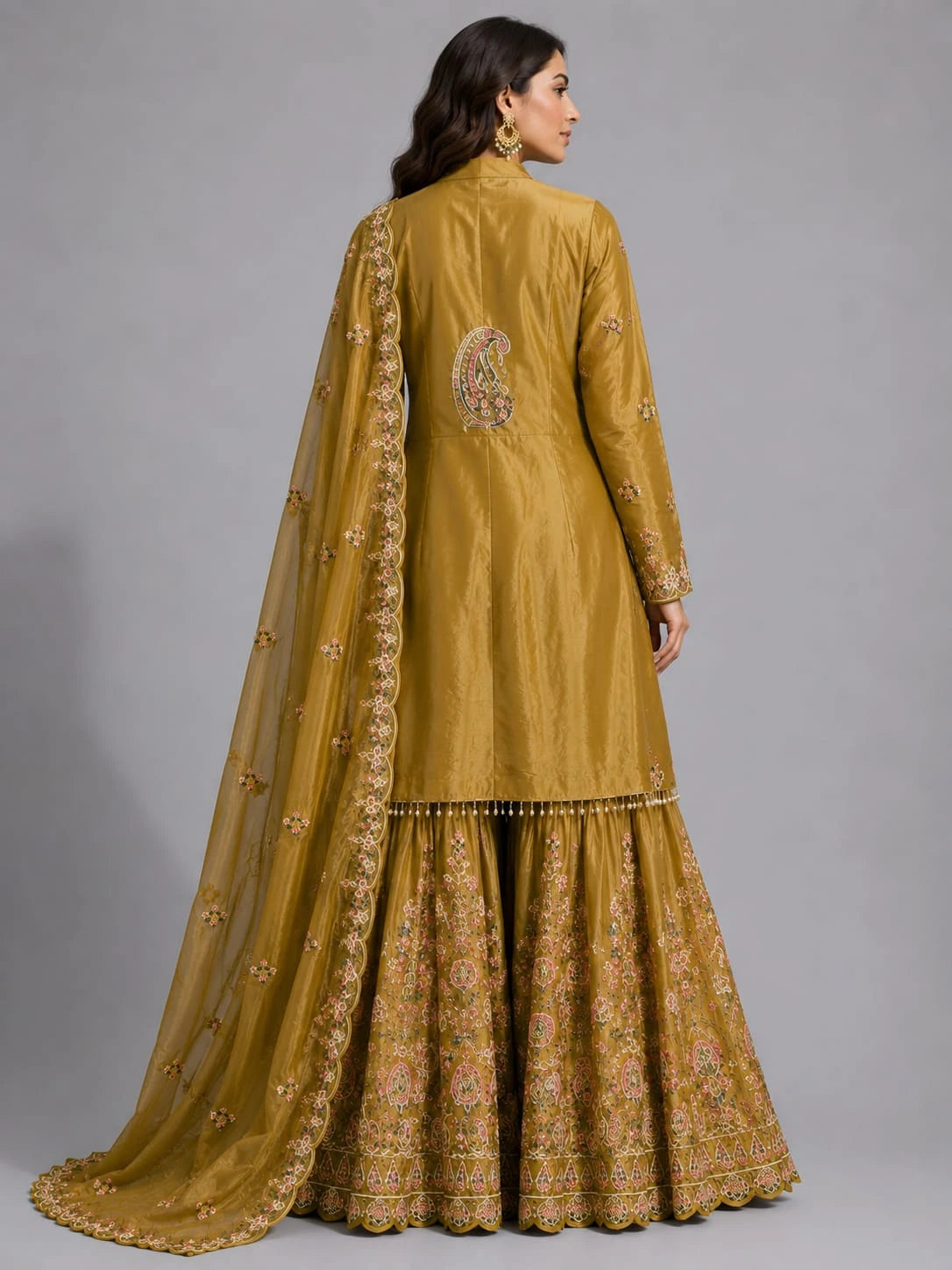 mustard color sharara