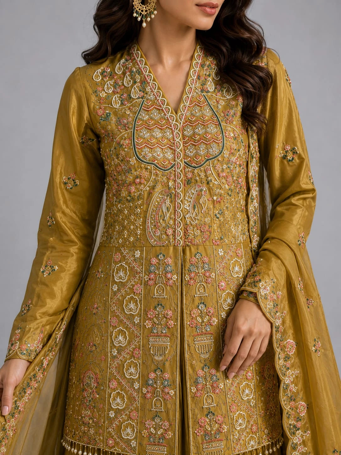mustard color sharara