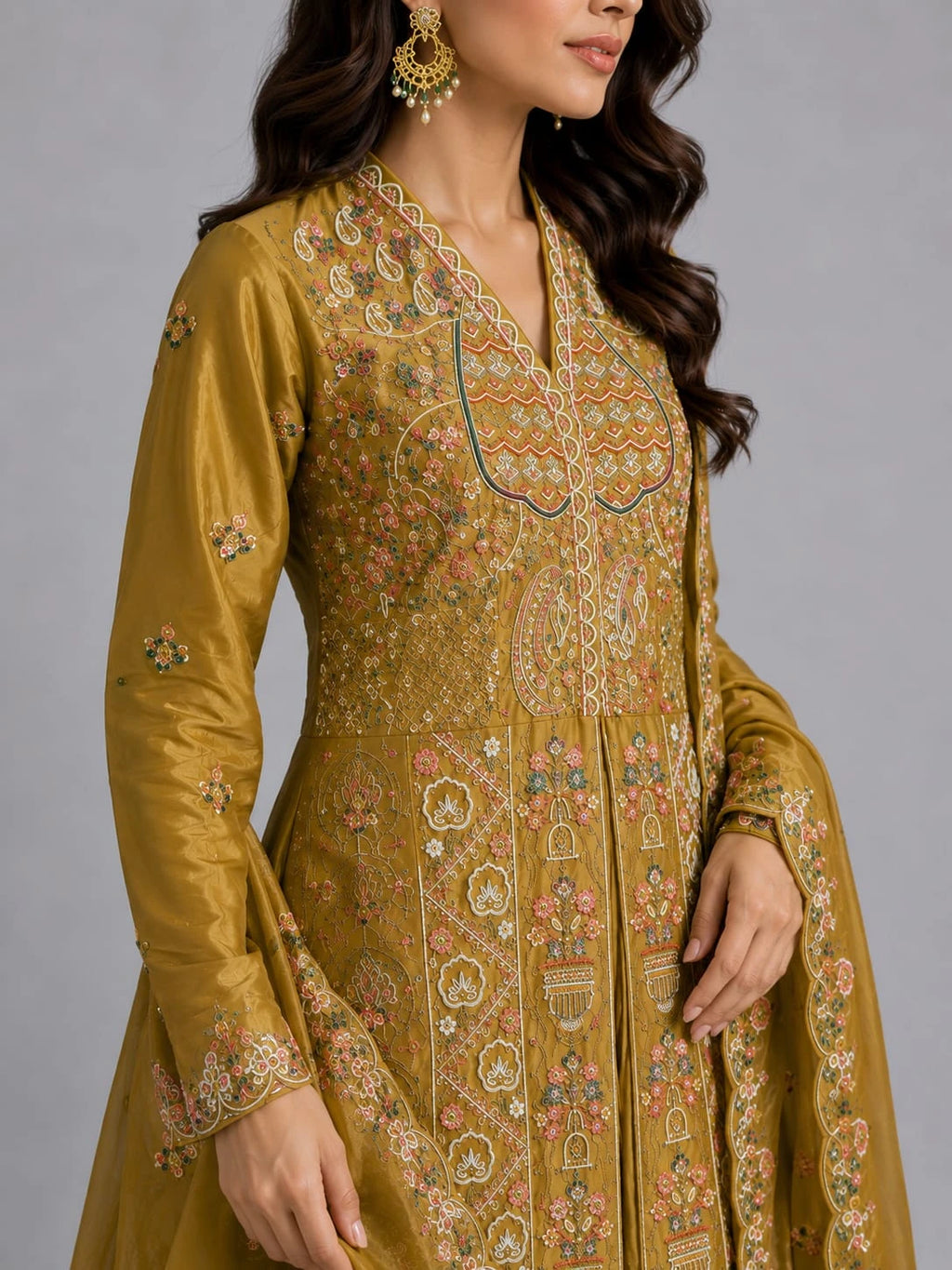 mustard color sharara