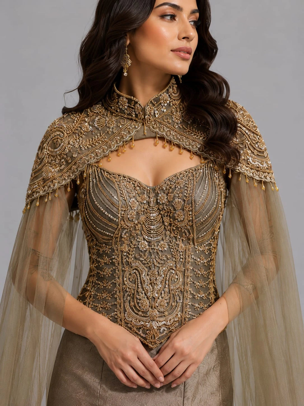 coffee mermaid lehenga women