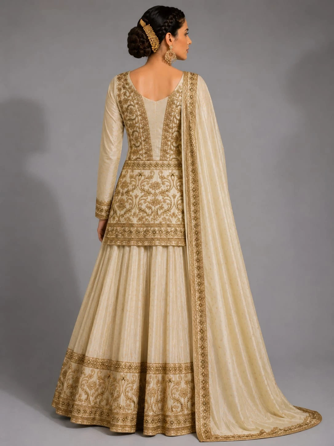 ivory wedding lehenga