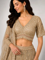 gold lehenga choli