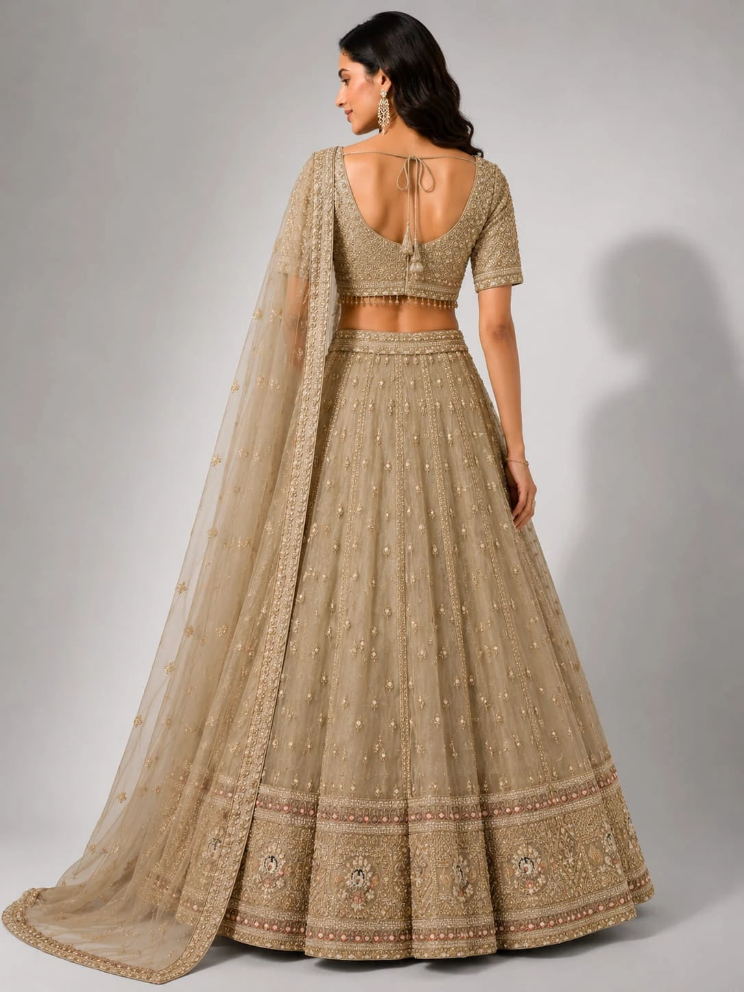 gold lehenga choli