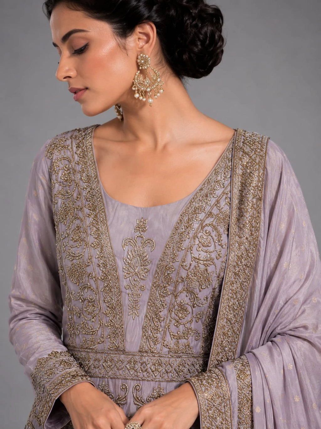 lavender luxury ethnic wear