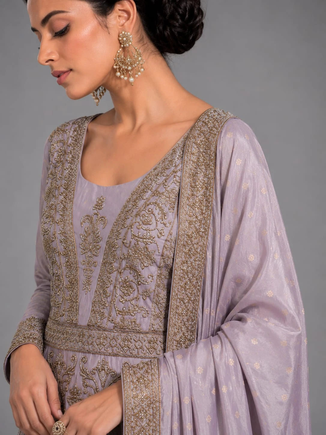 lavender luxury ethnic wear