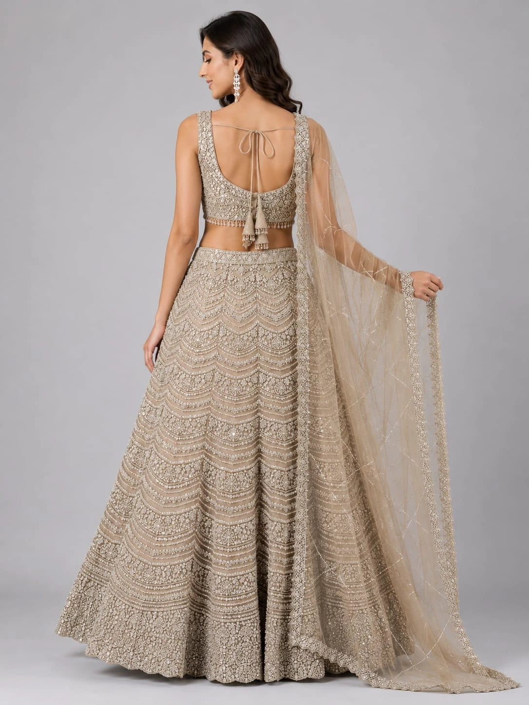 Mouse Grey Lehenga