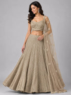 designer gold lehenga
