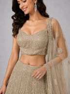 designer gold lehenga