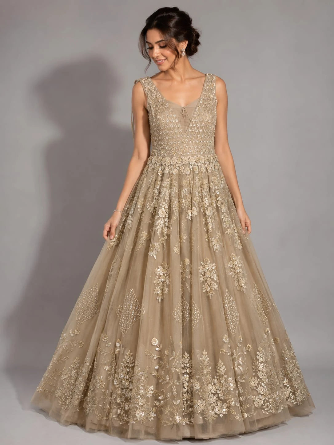 elegant gold gown