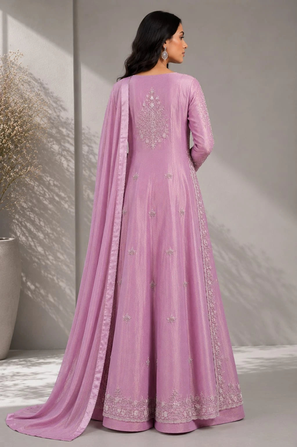 rose pink indo western
