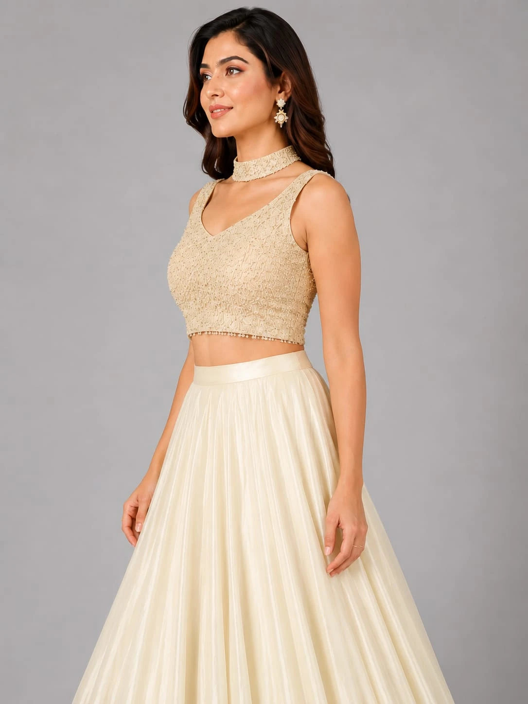 ivory lehenga for women
