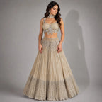designer gold lehenga