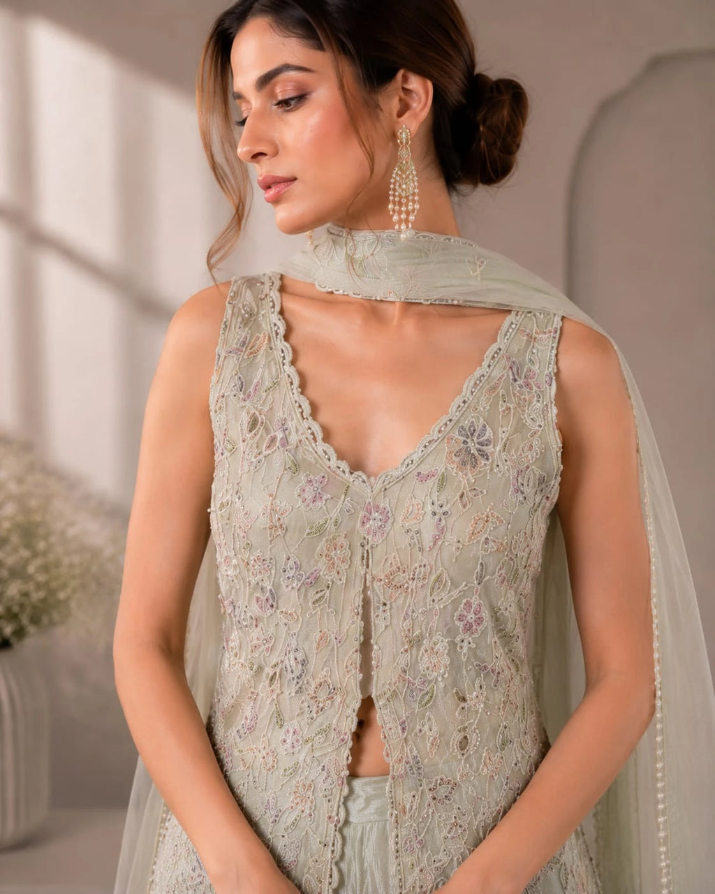 Yellow Anarkali suit