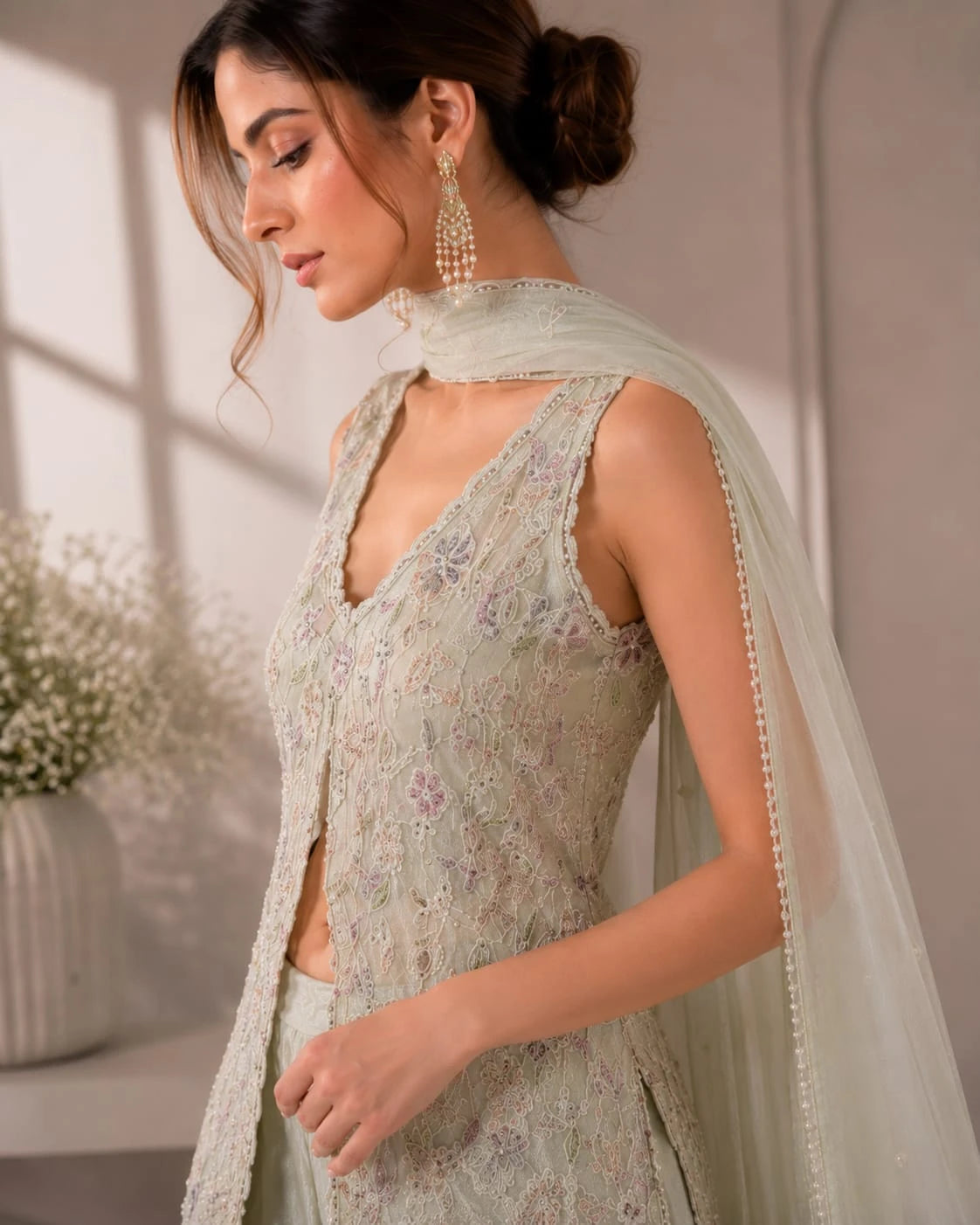 Yellow Anarkali suit