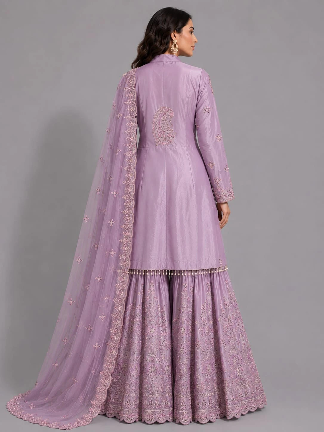 purple Sharara suit for women