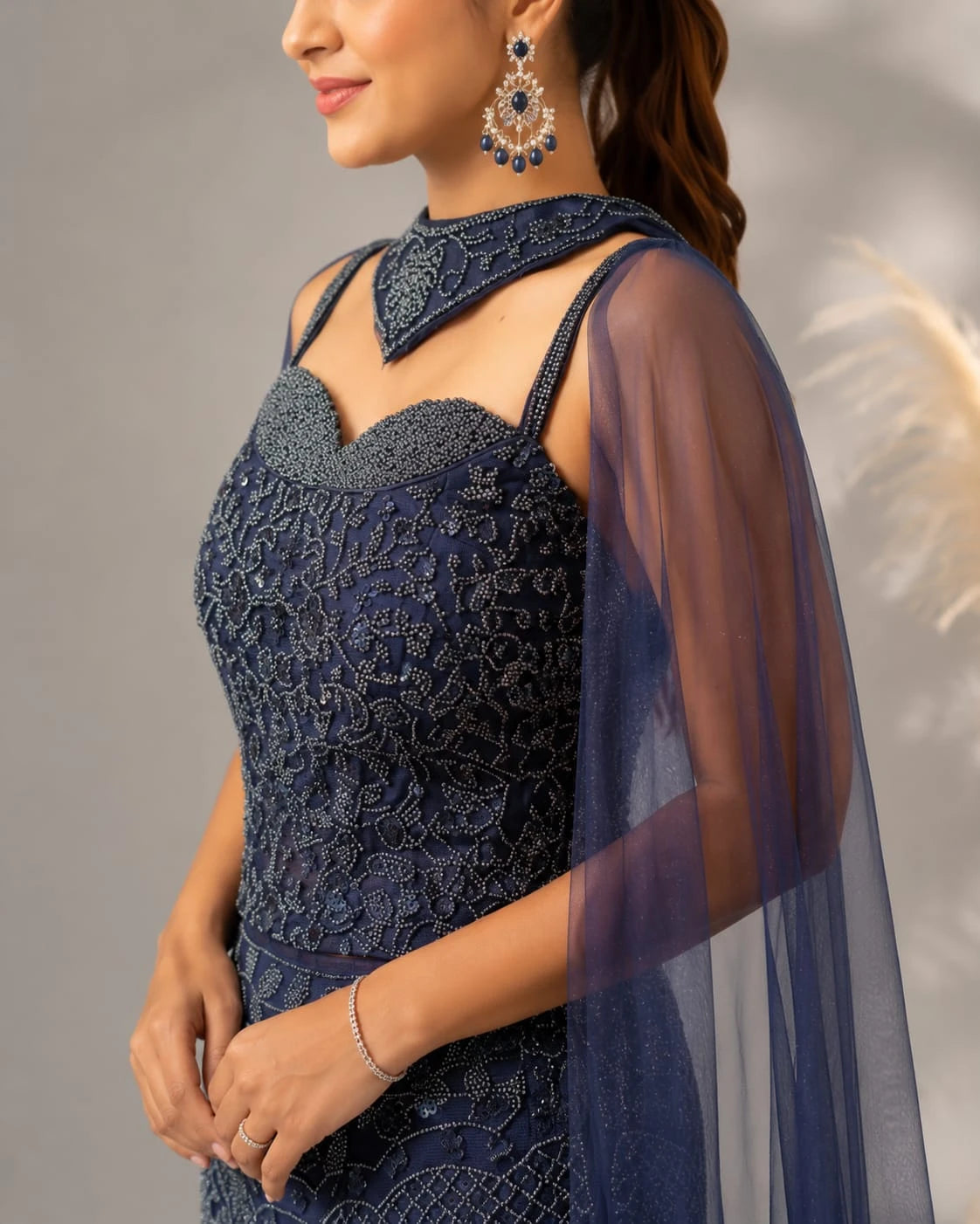 blue Mermaid cut lehenga