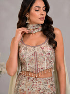 Cream ethnic wear