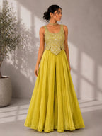 yellow sharara set