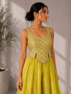 yellow sharara set