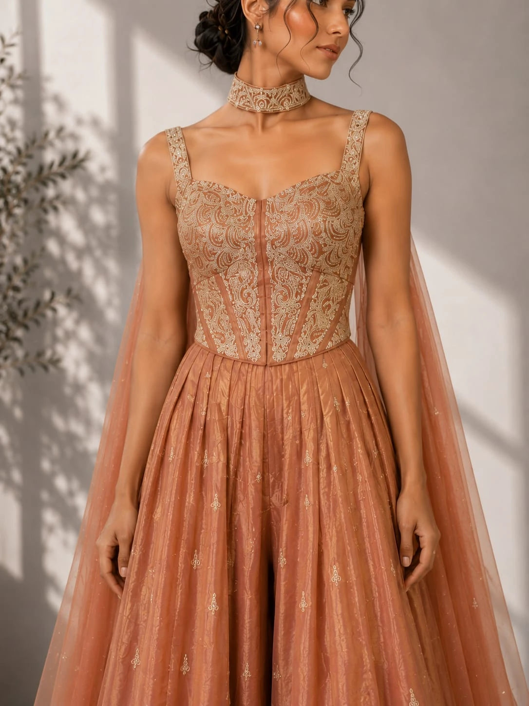rust wedding guest outfit