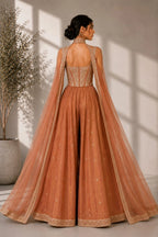 rust wedding guest outfit