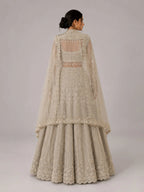 designer cream lehenga