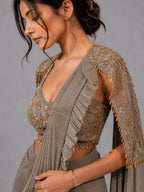 gold saree for women