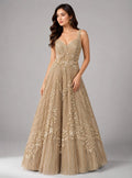 gold evening gown