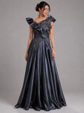 navy blue gown