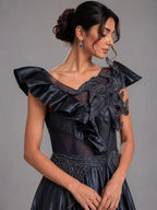 navy blue gown