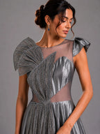 silver grey gown