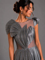 silver grey gown