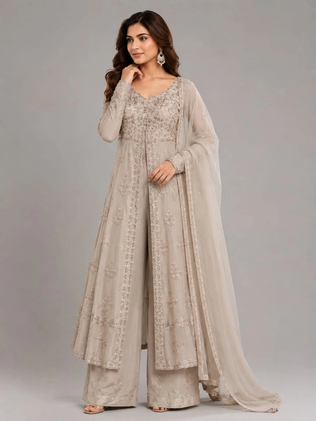Off White Indo Western Suit