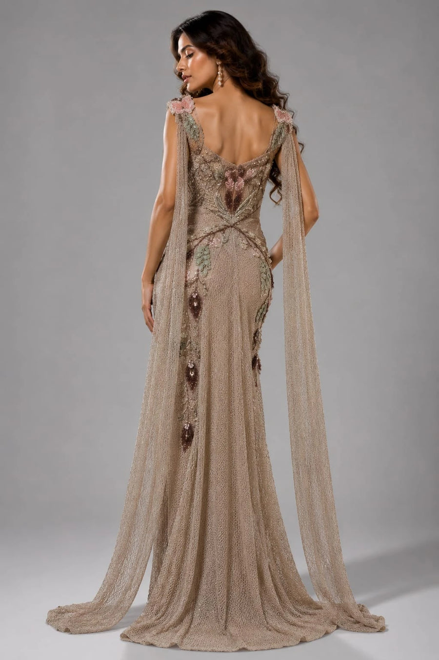 golden western dress