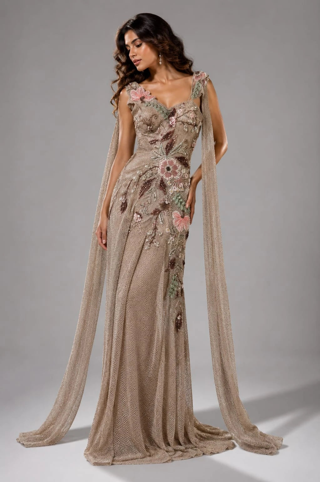 golden western dress