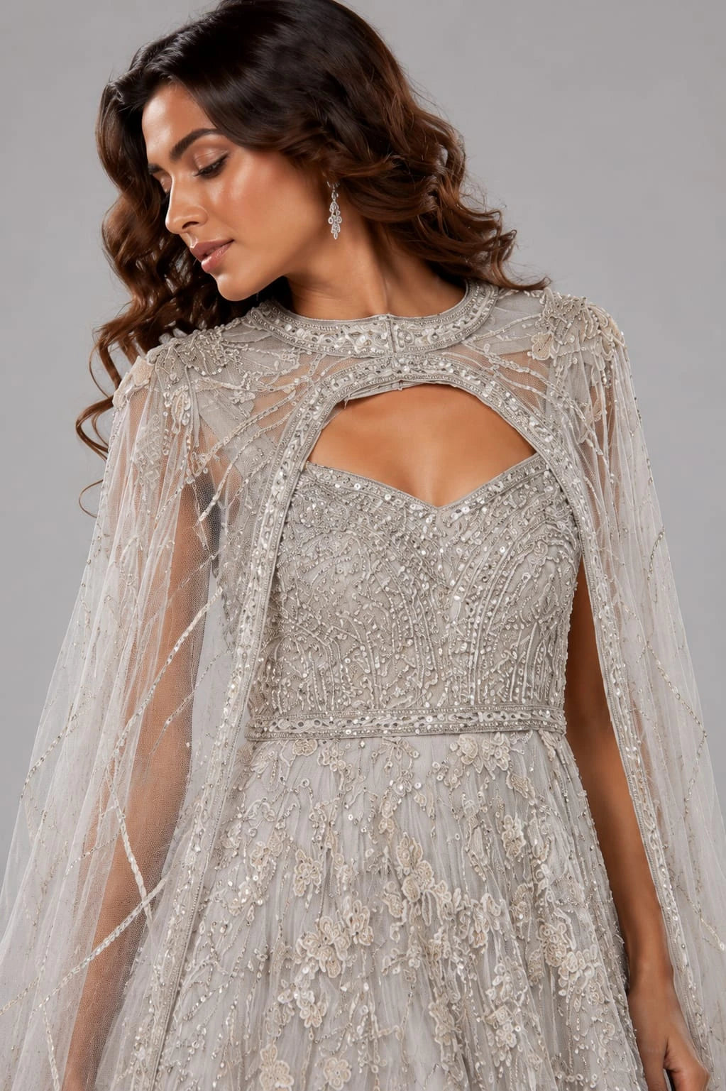 golden party wear gown